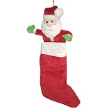 Soft Plush Musical Santa Claus Christmas Stocking By Russ