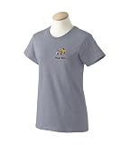 Personalized custom embroidered downhill skiing design ladies t-shirt