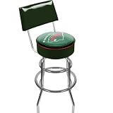 NHL Minnesota Wild Padded Bar Stool with Back