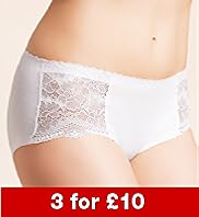 Cotton Blend No VPL Low Rise Lace Shorts
