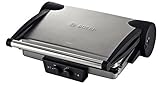 Bosch TFB4431V Kontaktgrill (2000 W, 3 Grillpositionen, zwei separate Temperaturregler für obere / untere Grillplatte), smoke silber / anthrazit