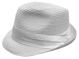 Cuban Miami Style Fedora Hat (White)