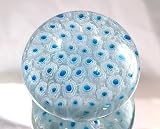 Light Blue Millefiori Snow Paperweight PW-1134