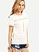 ROMWE Women's Loose Short Sleeve Round Neck Solid Summer T-shirt Tops Blouse