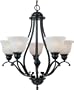 Maxim Lighting 11805ICBK Linda 5-Light Chandelier, Up Light, Black with Ice Glass