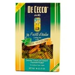 De Cecco Tri-Color Fusilli, 16 Ounce Boxes (Pack of 5)