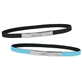  : Set of 2 Message Bracelets - Black Wicked/ Light Blue Angel