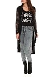 Black Lace Long Cardigan