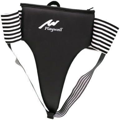 Playwell Martial Arts Ladies Deluxe Black Wtf Style Groin Guard - Large