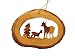 Olive Wood Bark Ornament - Christmas Deer Family