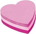 Post-it Notes W&uuml;rfel Herz - 1 W&uuml;rfel in Stanzform Herz, 70 x 70 mm, 225 Blatt, hakenf&auml;hig