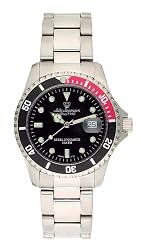 Jules Jurgensen Men's 7801NS Action Black Dial Watch
