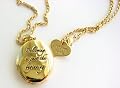 Disney Couture Gold Plated Tinkerbell Collection " BELIEVE Is Only The Beginning " Locket Necklace * Kidada Jone's Special Holiday Collection * * We Do NOT Ship To Australia And Japan *
