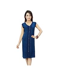 Rayon Summer Embroidered  Dress