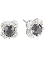 925ss 1.65Ct.Tw Black and White Diamond Earrings