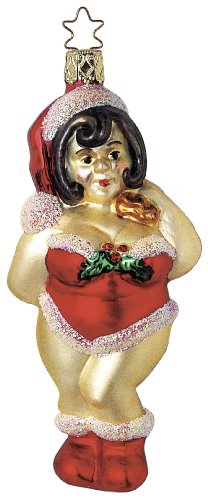 Inge-glas 85101902 Wonnige Weihnachtsfrau, 15 cm, Glasornament, mundgeblasen und handbemal Preisvergleich