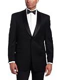 Tommy Hilfiger Men’s 2 Button Side Vent Trim Fit Tuxedo Jacket with Shawl Collar