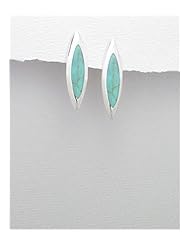 Reconstructed stones Earrings In 92.5 Sterling Silver