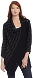 Splendid Womens Stripe Cardigan Wrap, Black Stripe, X-Small