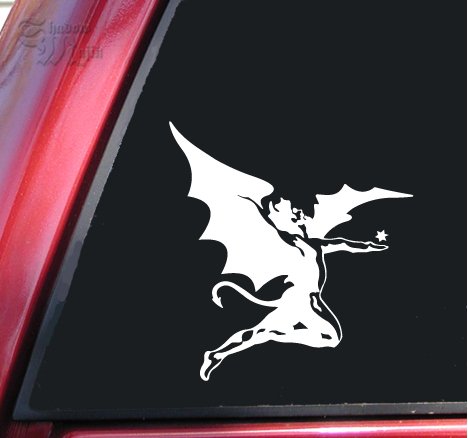 Black Sabbath's Fallen Angel Vinyl Decal Sticker - White