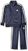 adidas Little Boys' Iconic Tricot Jacket and Pant Set,Grey,7