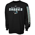 Reebok San Jose Sharks Black Sharp Edge Long Sleeve T-shirt