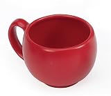 Chantal Ceramic 12 Ounce Cappucinno Mug Set of 4, Semi Gloss Red