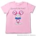 Mr.DOB(C)MURAKAMI Tシャツkids(ピンク×ライトピンク) : 村上隆