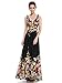 Ever Pretty Women's Sexy Double V-Neck Floral Printed Chiffon Maxi Dress 09636