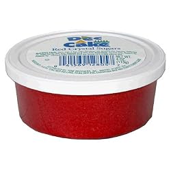 Dec-A-Cake Red Sugar, 4-Ounce Tub (Pack of 12)