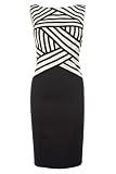 NoeMie Women Black and White Stripes Temperament Dress