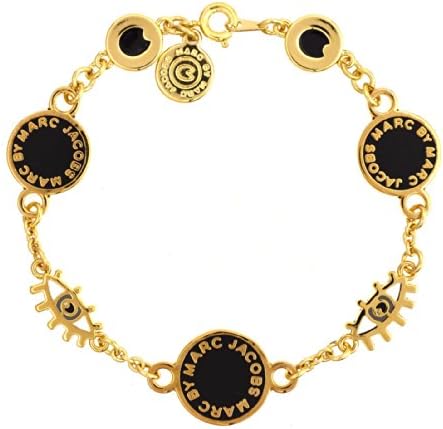 Marc by Marc Jacobs Disc Logo Evil Eye Medley Bracelet, Gold/Black