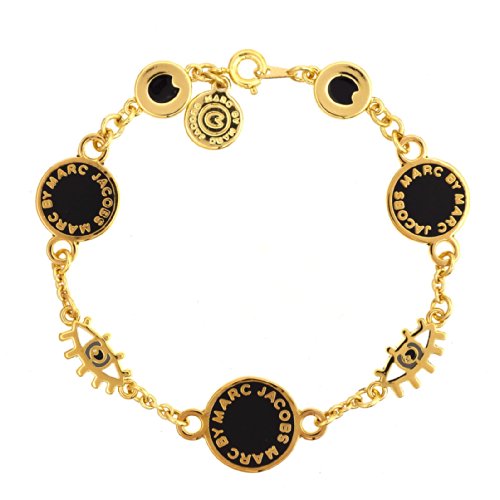 Marc by Marc Jacobs Disc Logo Evil Eye Medley Bracelet, Gold/Black