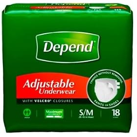 Depend Adjustable Underwear - Small/Medium - Case of 18