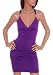 Sexy Purple Party Clubwear Cocktail Column Mini Dress with Silver Rings - Celebrity Style