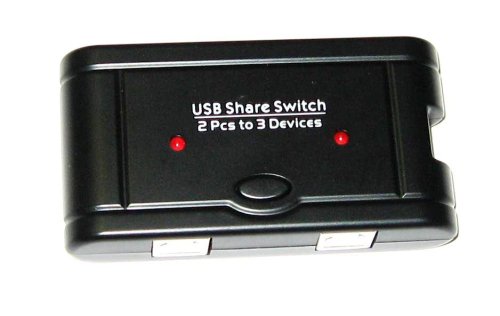 SABRENT USB SSKH USB Share Switch for 2 PCs to 3 USB Devices with USB HUB Function