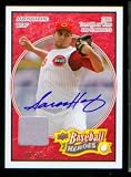 Aaron Harang Autograph 2008 Upper Deck Baseball Heros Card #49 w/ Game Used Jersey & #/50 Signed ~ Cincinnati Reds / San Diego Padres / Los Angeles Dodgers