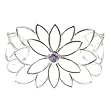 Dean Harris for Target® Sterling Silver Flower Amethyst Cuff Bracelet