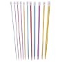 11Pcs 2-8mm 10.6" Multicolour Aluminum TUNISIAN/AFGHAN Crochet Hook Knit Needles