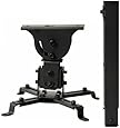 VideoSecu LCD/DLP Projector Vaulted Ceiling Mount Bracket with 22.4-Inch Extension Pole - Black PJ2B 1C9