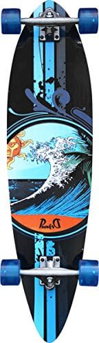 Punked Wave Pintail Longboard Complete Skateboard - 9.75x38