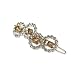 Bronze Clear Crystal Glass Beads Hair Accessory Barette Clip Fashion