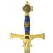 Sporting Goods : King Solomons Sword Medieval with Blue Handle Grip and Plaque