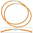 Rubber Cord Anklet Orange 9" 2Pcs