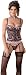 Search : Erotic French Maid Lingerie Set - Sexy Bustier, Thong, Garters, Stockings, Hat & Neckband