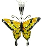 Tiger Swallowtail Butterfly Pendant w/ Necklace by Zarah