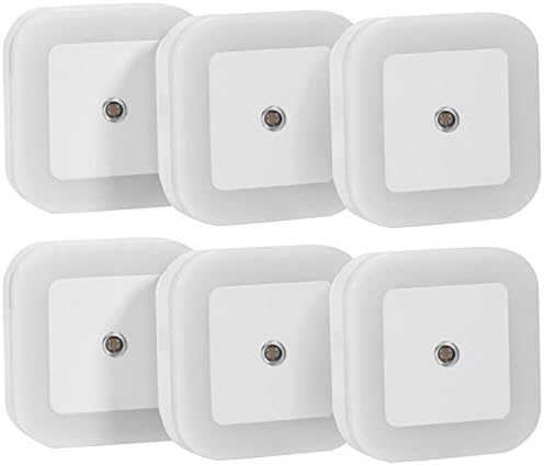 (6 PCS) Baby LED Night Light with Sensor 0.5W Automatic Dusk to Dawn Sensor Night Light for Kids Room, Wall, Closet, Hallway,Bathroom