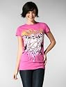 Ed Hardy Buddha Gel Tee in Fuchsia
