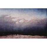 Professionally Framed Caspar David Friedrich (Monk by the sea) Art Poster Print - 13x19 with RichAndFramous Black Wood Frame