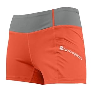 UFC Women's Octagon Kinetic Training Shorts, Coral Steel, Large